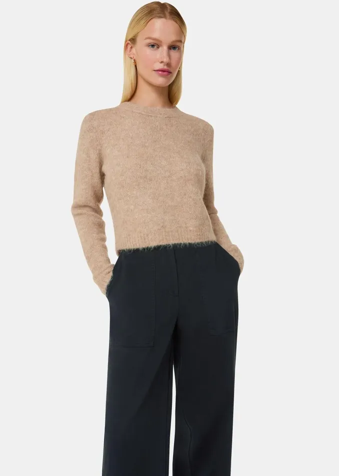 Women Trousers Whistles Washed Black Ruth Relaxed Leg Trouser