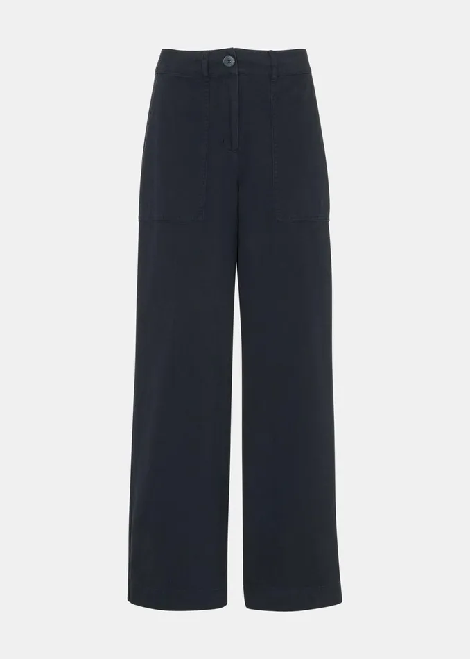 Women Trousers Whistles Washed Black Ruth Relaxed Leg Trouser
