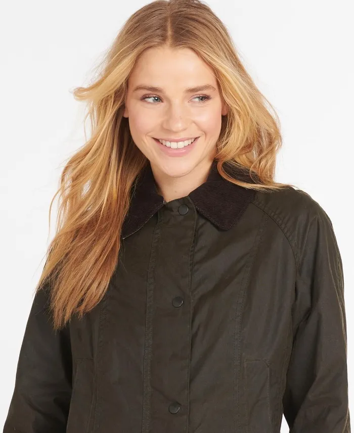 Women Waxed Jackets Barbour Classic Beadnell Wax Jacket Olive