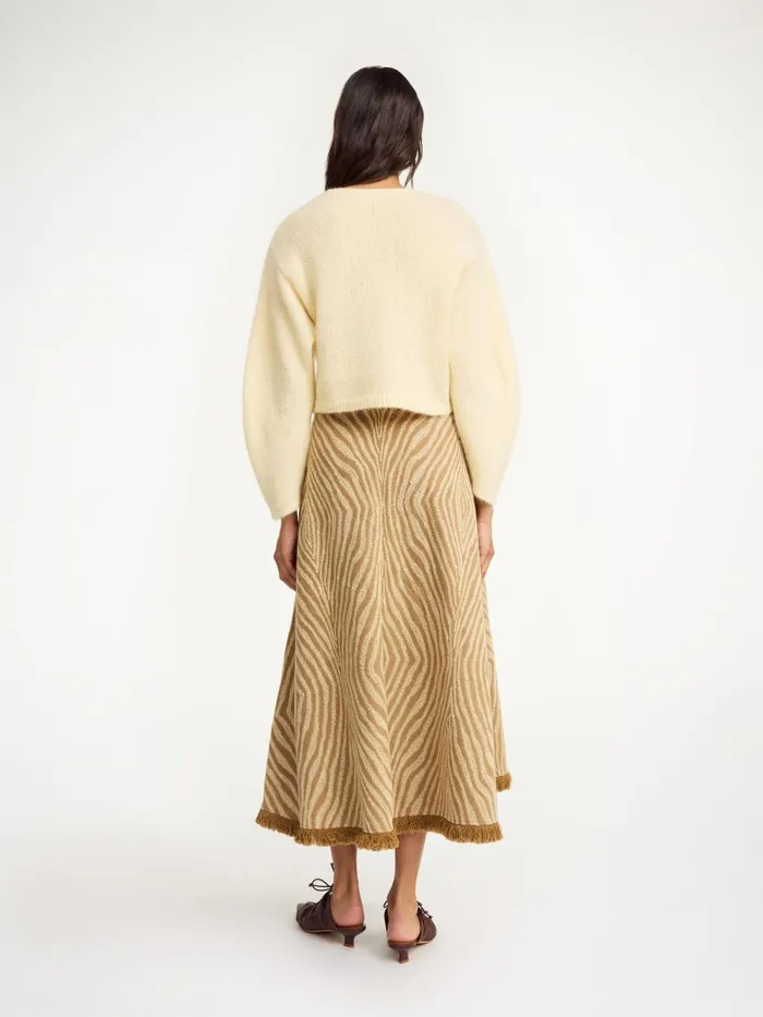 Zharea WoolBlend Cardigan Sea Mist Women By Malene Birger Knitwear