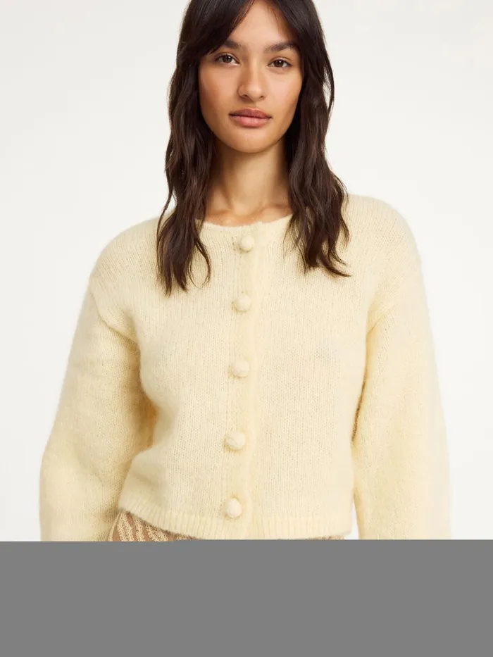 Zharea WoolBlend Cardigan Sea Mist Women By Malene Birger Knitwear