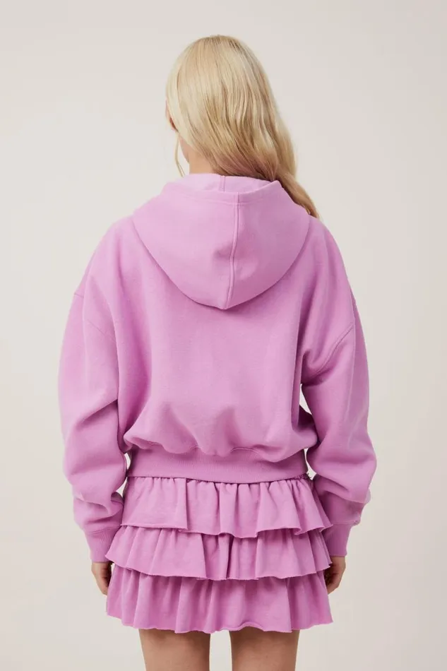 Zip Up Lounge Hoodie Digital Orchid Women Cotton On Sweats and Hoodies